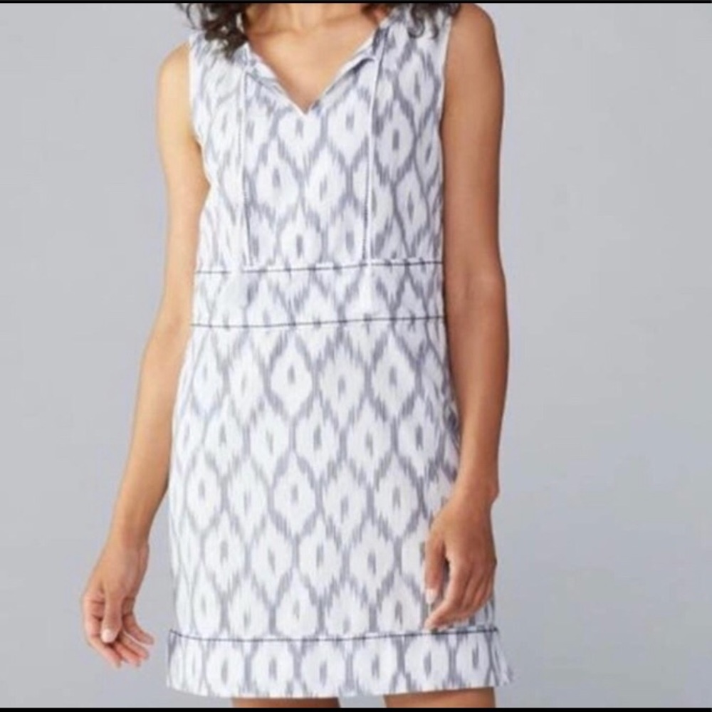 Toad&Co dress white grey